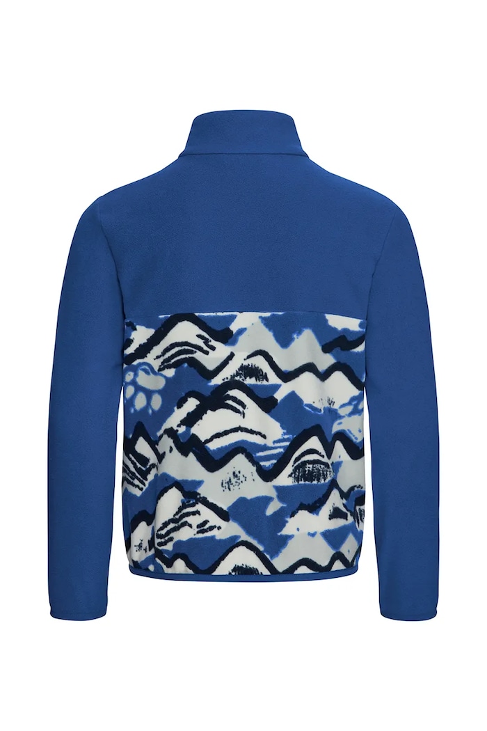 Chlapec Jack Wolfskin flísová mikina detská PAW ERA 100 PRINT FZ K A66109.164.176 modrá