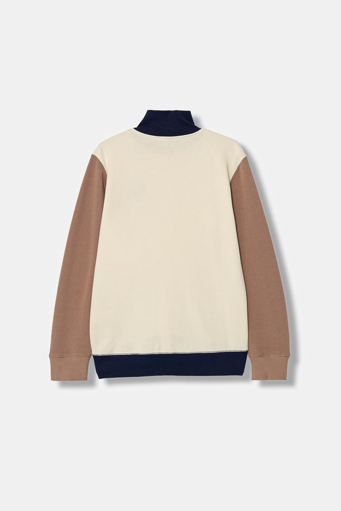 United Colors of Benetton bluza rozpinana z kapturem dziecięca bawełniana 3J68C501B.G.Stagionale beżowy SS26
