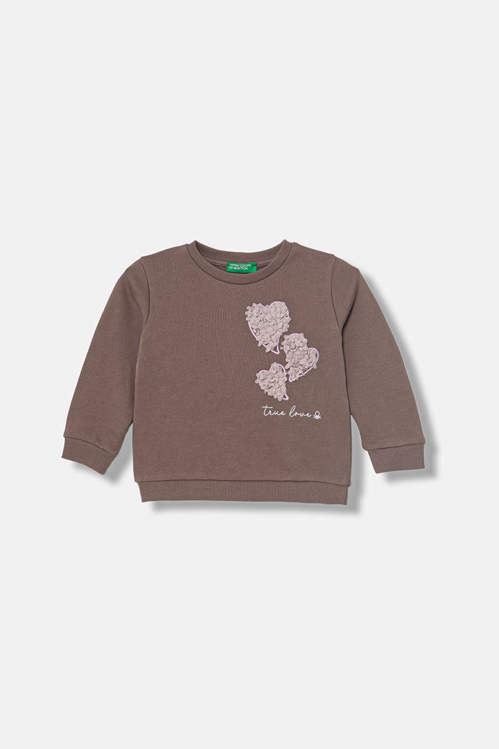 United Colors of Benetton mikina detská bavlnená hnedá 3J68G10M3.P.Stagionale