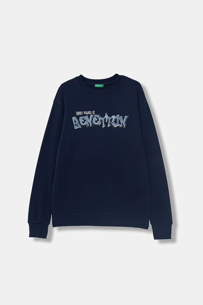 United Colors of Benetton mikina dětská bavlněná námořnická modř 3J68C10S1.G.Stagionale