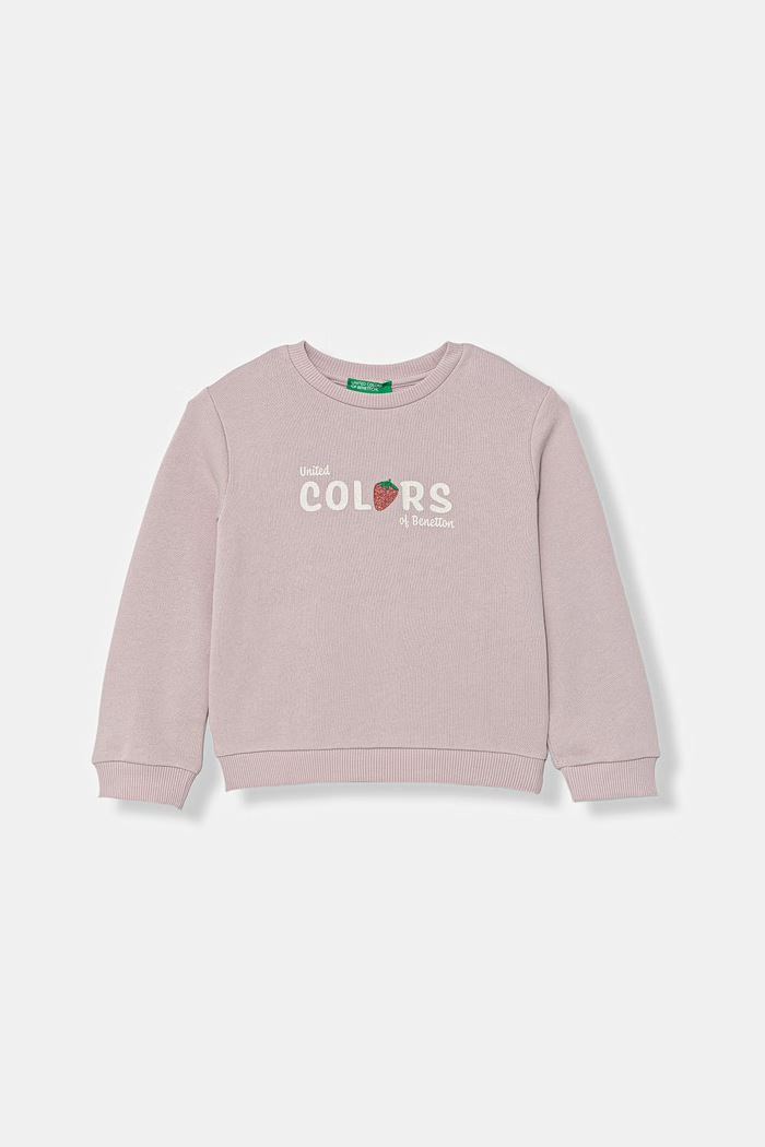 United Colors of Benetton mikina dětská bavlněná růžová 3J70G10LS.P.Stagionale