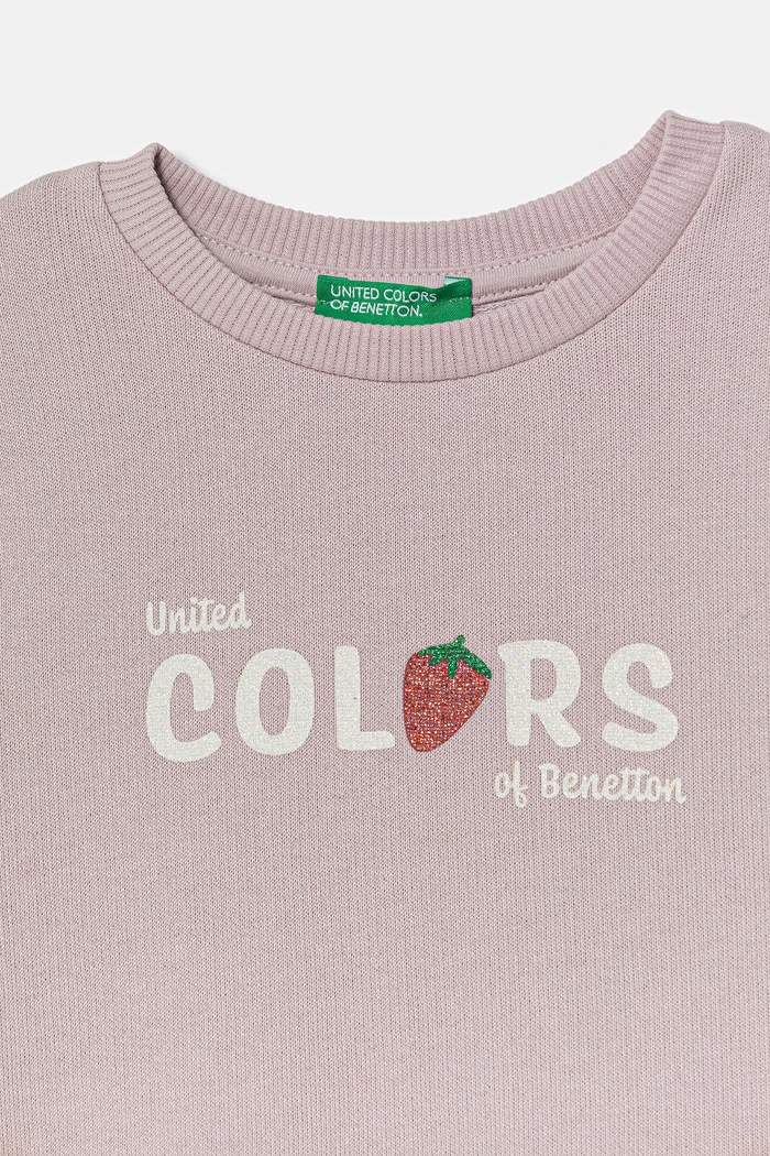 CHLAPEC United Colors of Benetton mikina dětská bavlněná 3J70G10LS.P.Stagionale růžová