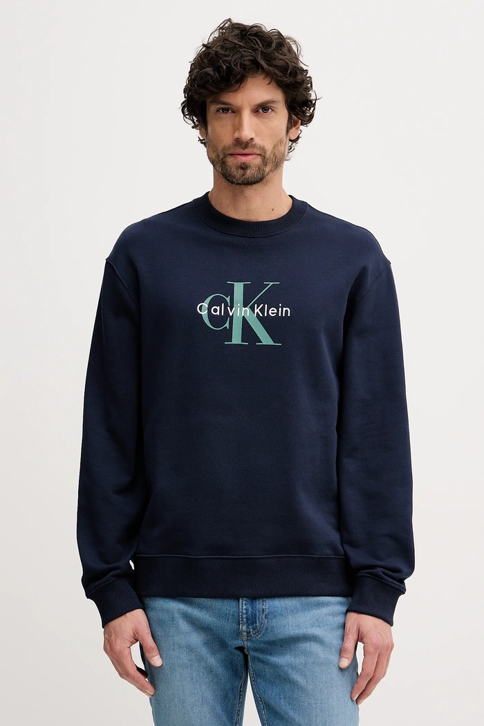 Calvin Klein Jeans mikina pánská bavlněná námořnická modř LV04RD242G