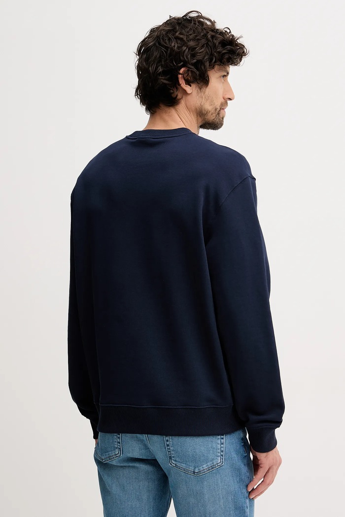 Oblečení Calvin Klein Jeans mikina pánská bavlněná LV04RD242G námořnická modř