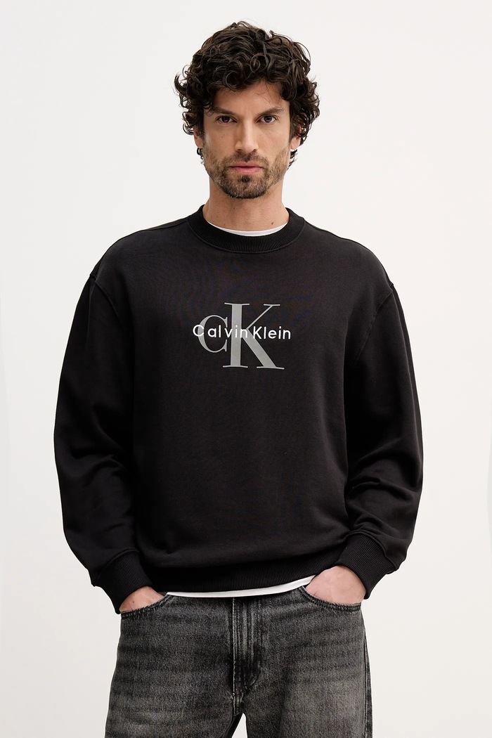 Calvin Klein Jeans mikina pánská bavlněná černá LV04RD242G