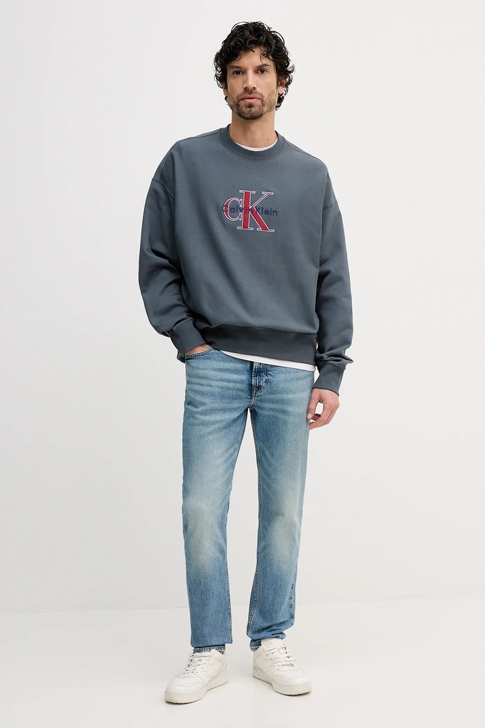 Mikina Calvin Klein Jeans LV04RE200G šedá SS26