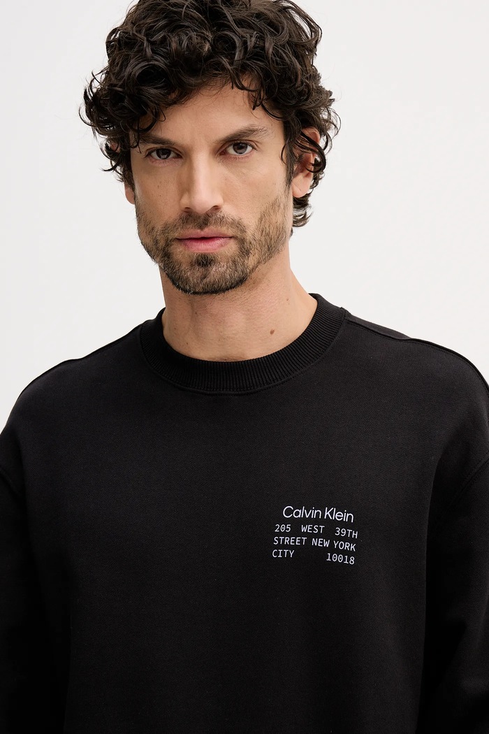 Bombažen pulover Calvin Klein Jeans črna LV04RE254G