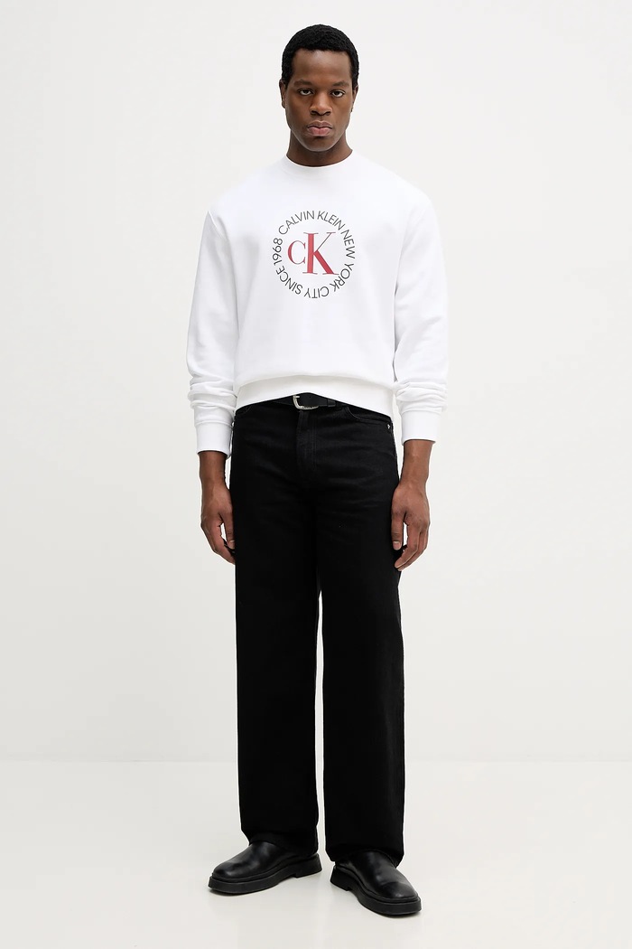 Mikina Calvin Klein Jeans LV14RE250G biela SS26
