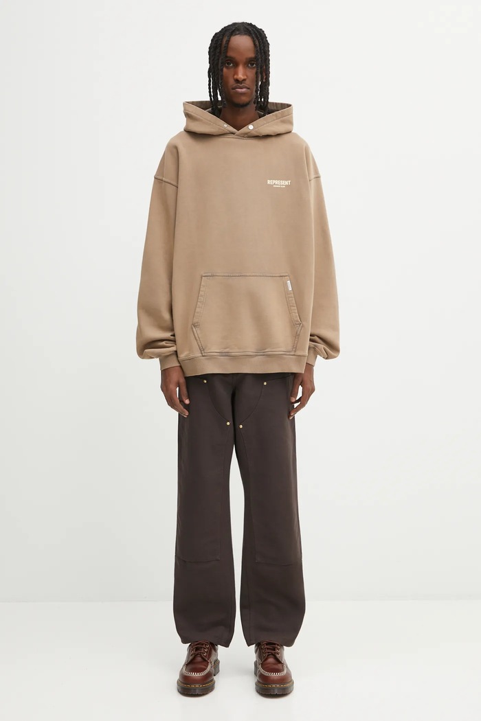 Represent cotton sweatshirt Represent Owners Club OCM41113.16 beige