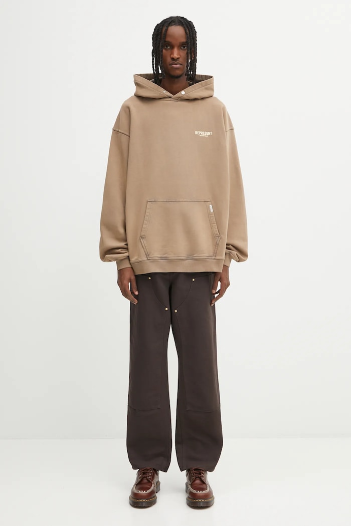 Represent cotton sweatshirt Represent Owners Club OCM41113.16 beige