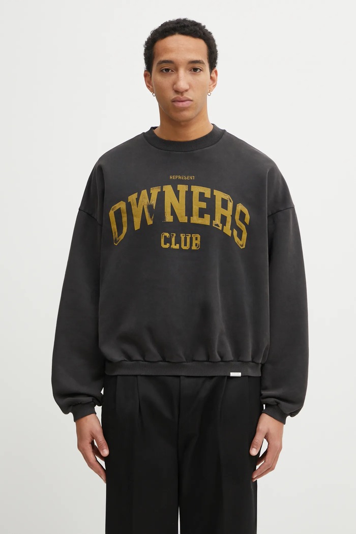 Represent cotton sweatshirt Owners cotton gray OCM100046.02