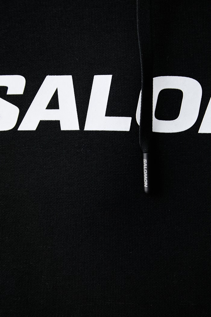 Salomon bluza z kapturem męska z bawełną LC2525200 czarny