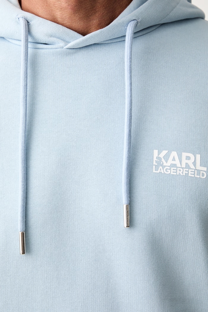 Karl Lagerfeld bluza z kapturem męska bawełniana 561917.705781 niebieski
