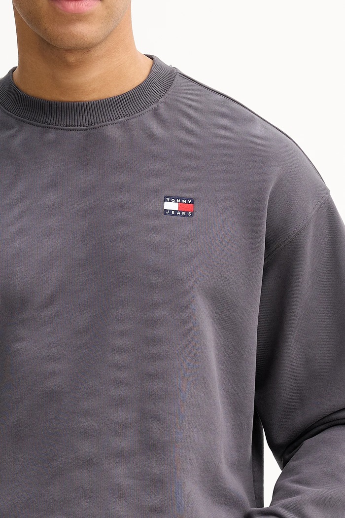 Bavlněná mikina Tommy Jeans šedá DN0DN00054