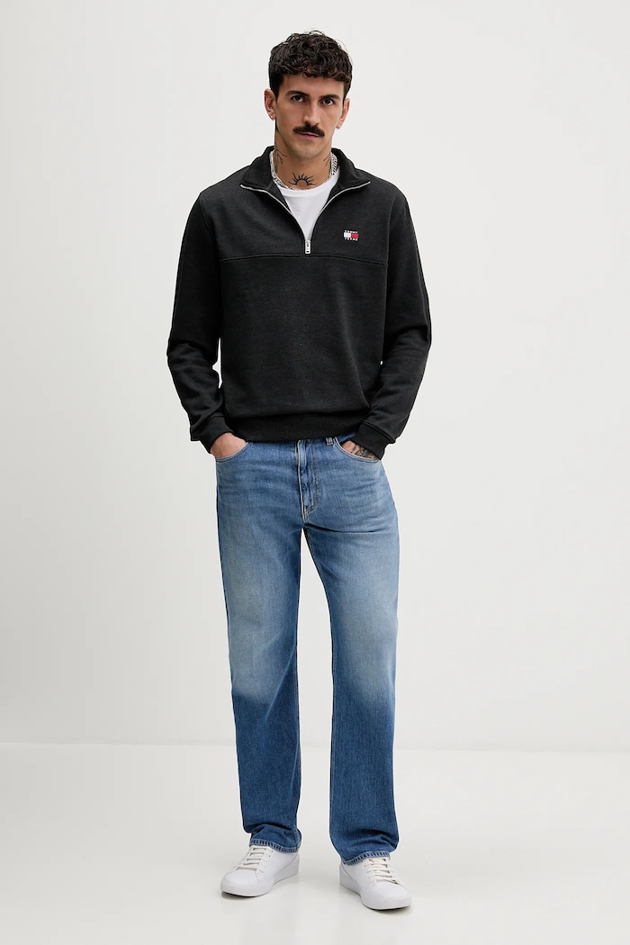Tommy Jeans bluză DM0DM22344 gri SS26