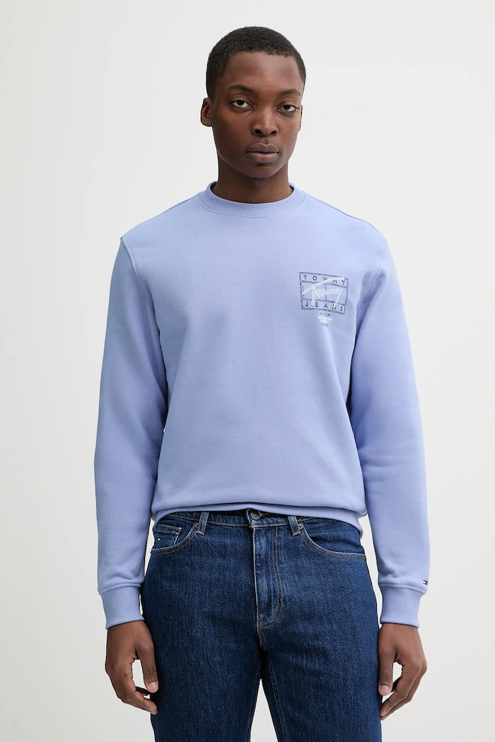 Oblečení Bavlněná mikina Tommy Jeans DM0DM22366 modrá