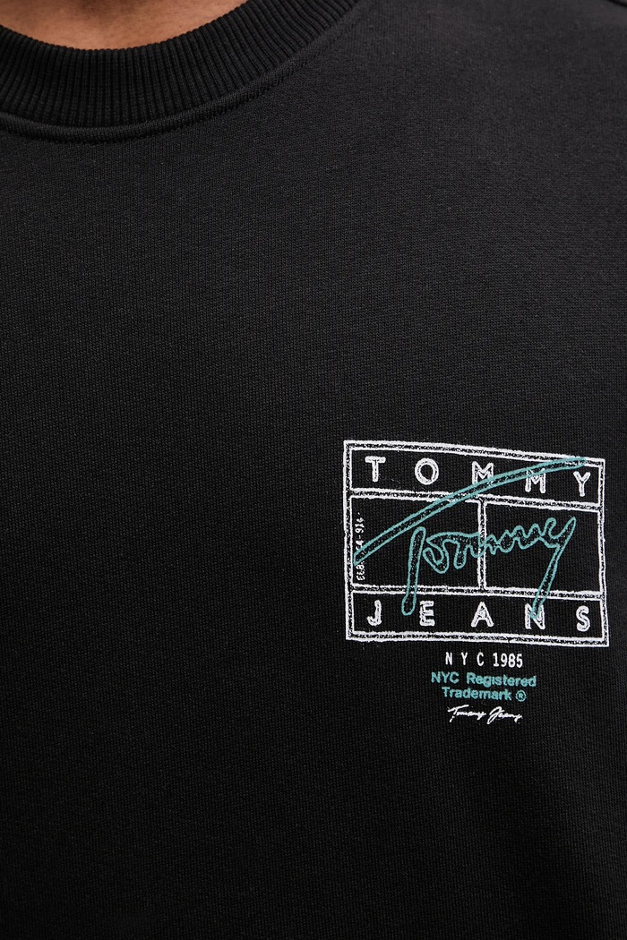 Bavlněná mikina Tommy Jeans DM0DM22366 černá