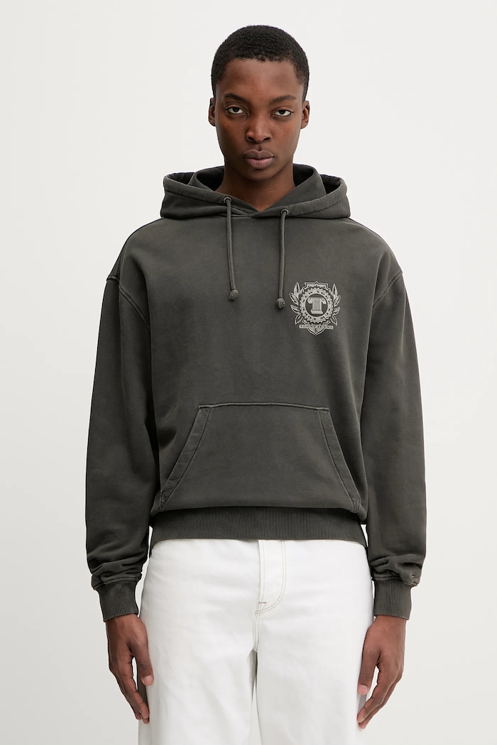 Oblečení Bavlněná mikina Tommy Jeans DM0DM22367 šedá