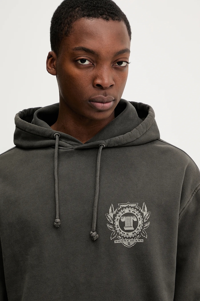 Bavlněná mikina Tommy Jeans šedá DM0DM22367
