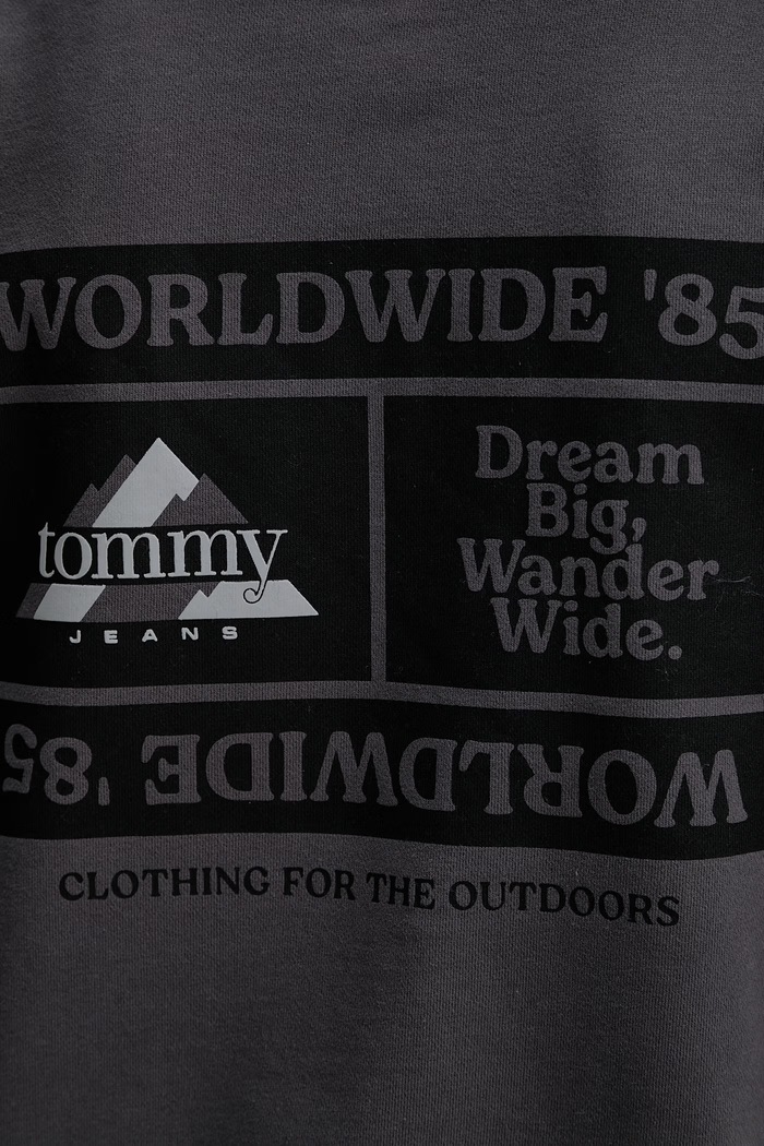 Bavlnená mikina Tommy Jeans DM0DM22378 sivá