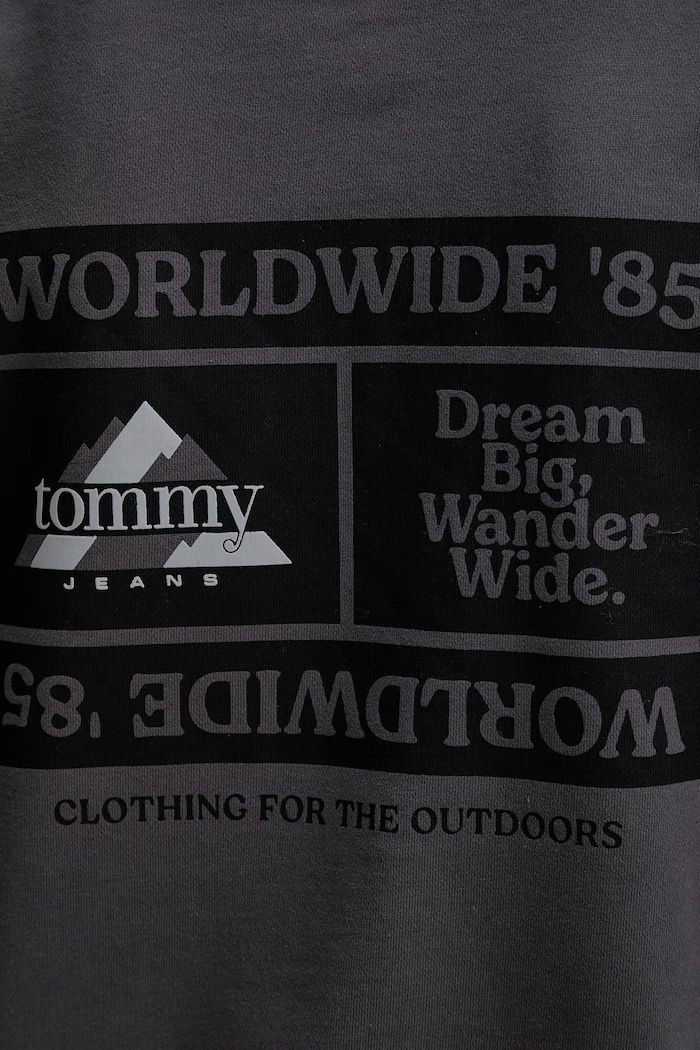 Bavlnená mikina Tommy Jeans DM0DM22378 sivá