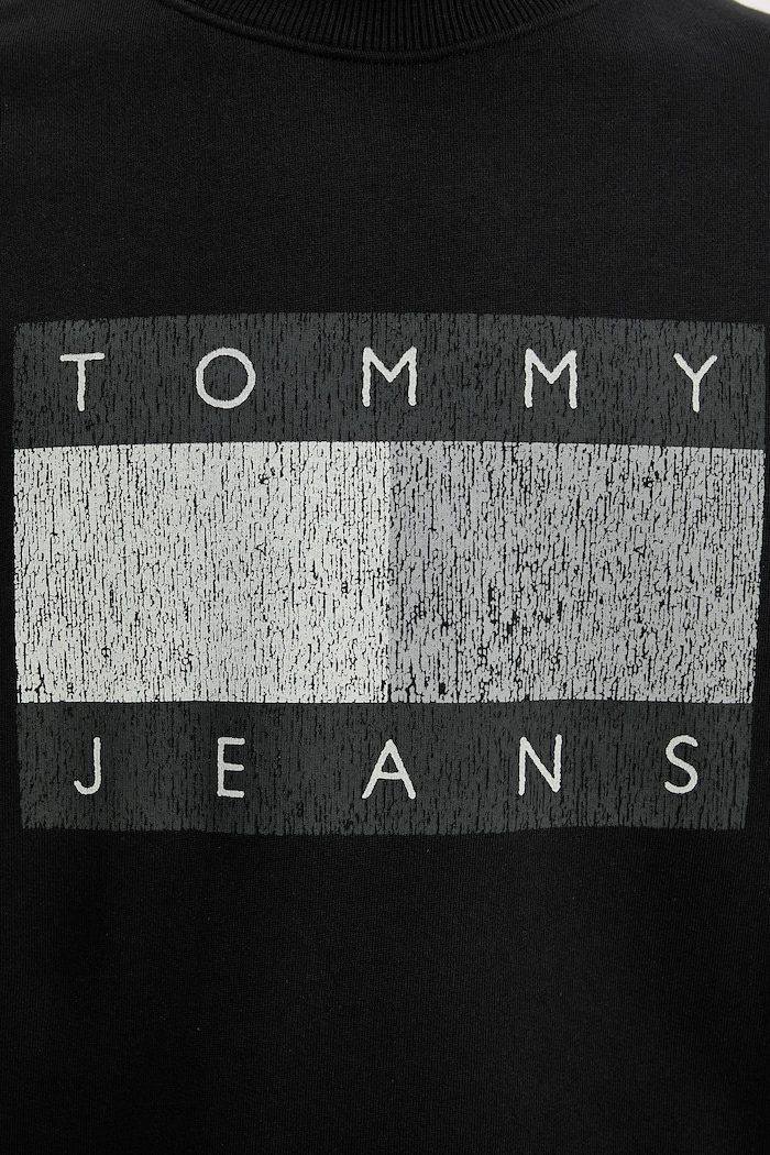 Tommy Jeans pamut melegítőfelső DM0DM22384 fekete