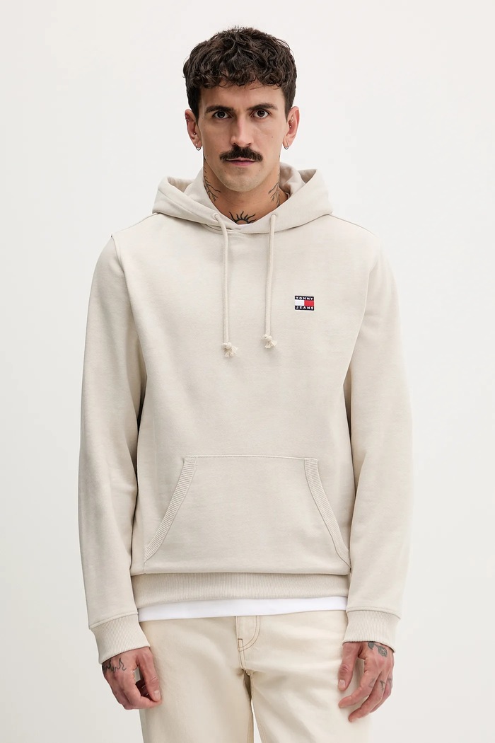 Tommy Jeans bluză melanj bej DM0DM22666