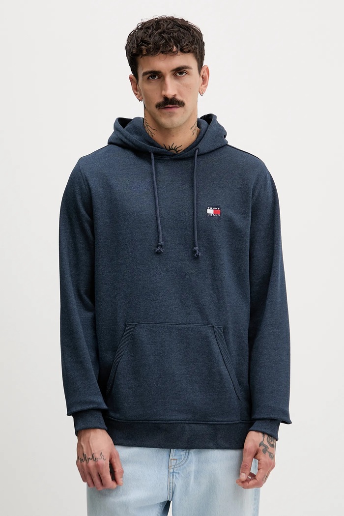 Tommy Jeans bluză melanj bleumarin DM0DM22666