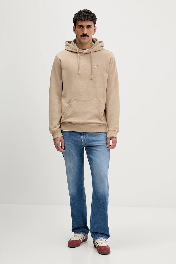 Mikina Tommy Jeans DM0DM22666 béžová SS26