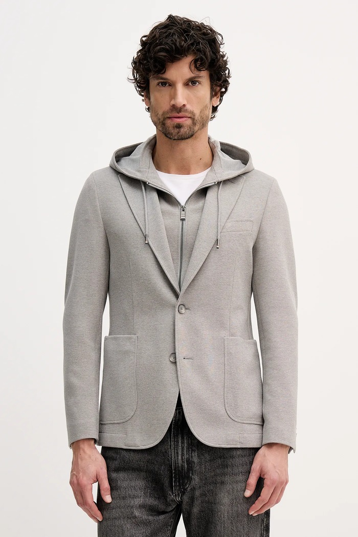 BOSS marynarka C-Hanry-J-Hoodie253F regular szary 50562499