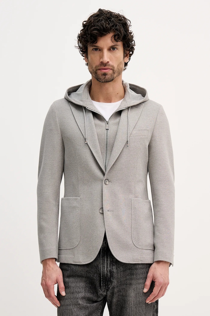 BOSS marynarka C-Hanry-J-Hoodie253F regular szary 50562499