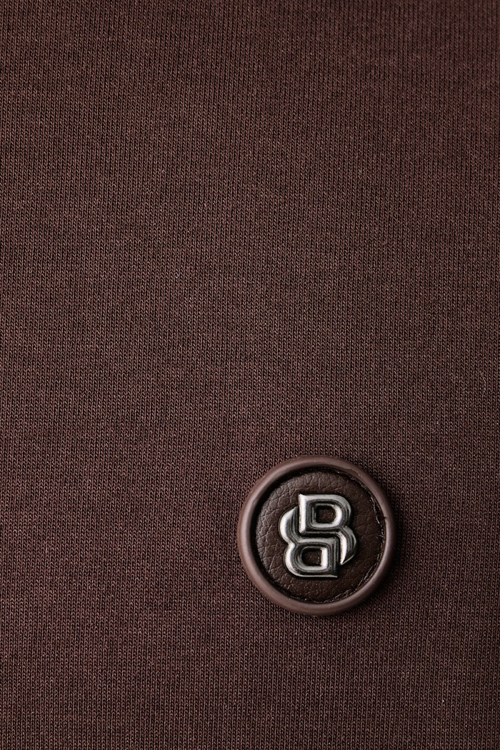 BOSS Bluza męska z bawełną C-Sharpe 01 50555830 brązowy SS26