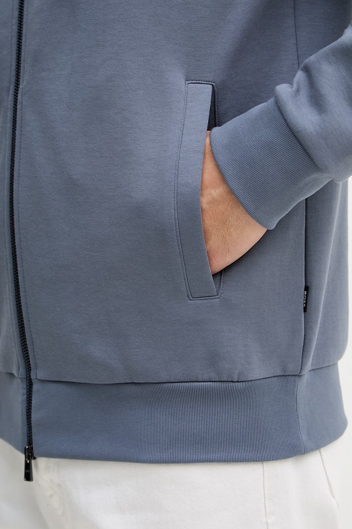 BOSS mikina na zips s kapucňou pánska s bavlnou C-Spence 01 50555851