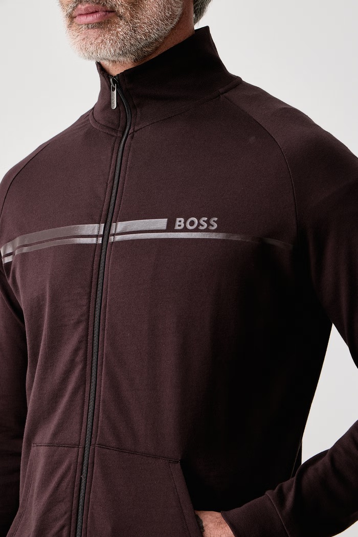 Bluza rozpinana męska bawełniana Authentic Jacket Z BOSS 50554779 brązowy