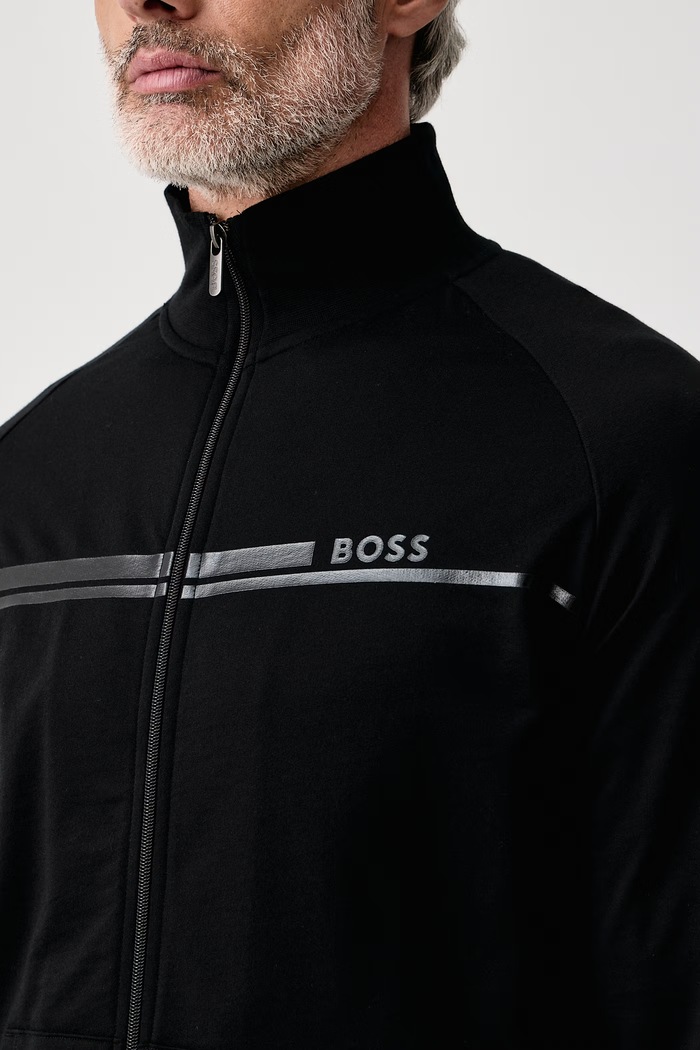 Bluza rozpinana męska bawełniana Authentic Jacket Z BOSS 50554779 czarny