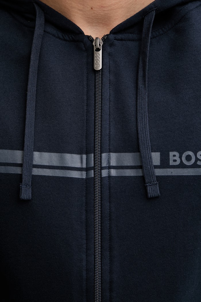 BOSS hanorac de loungewear pentru bărbați din bumbac Authentic Jacket H 50554785 bleumarin