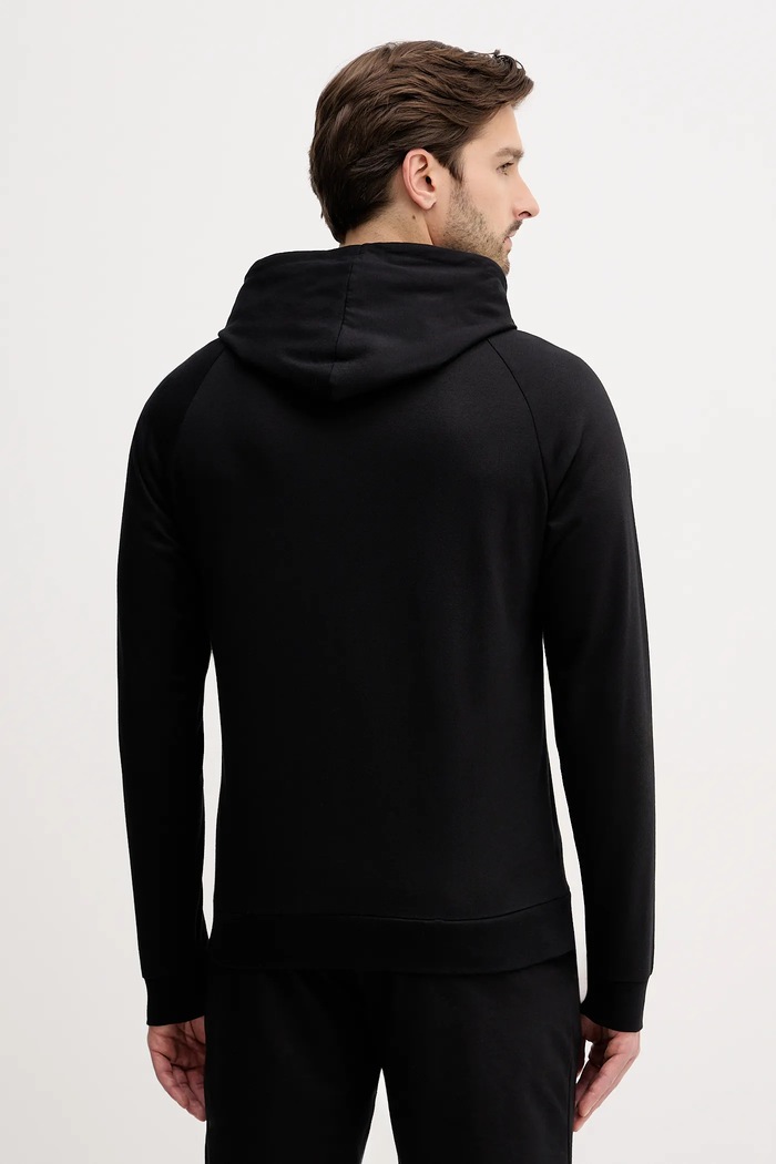 Odzież BOSS bluza lounge męska bawełniana Authentic Jacket H 50554785 czarny
