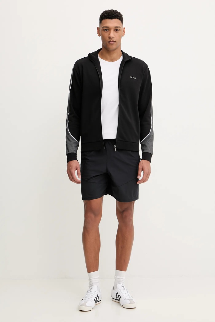 BOSS bluză Tracksuit Jacket 50554793 negru SS26