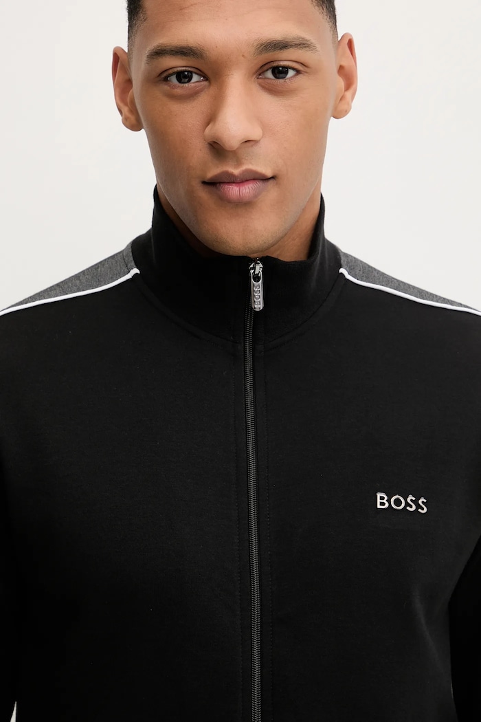 BOSS bluză Tracksuit Jacket negru 50554793