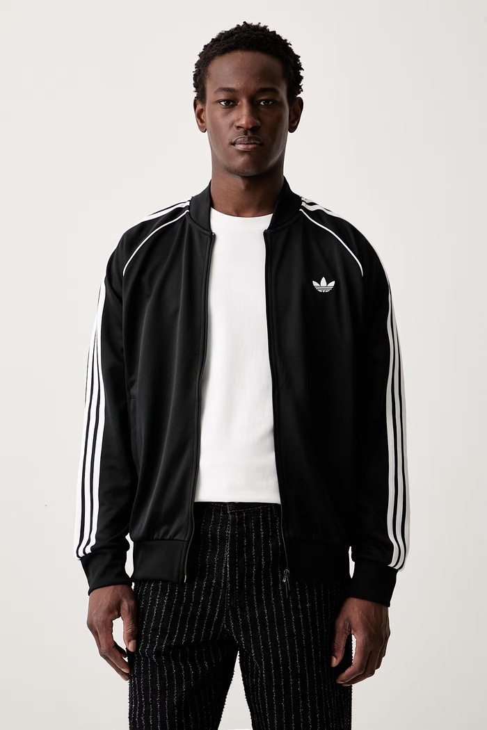 adidas Originals cipzáras melegítőfelső férfi sima fekete KE3512
