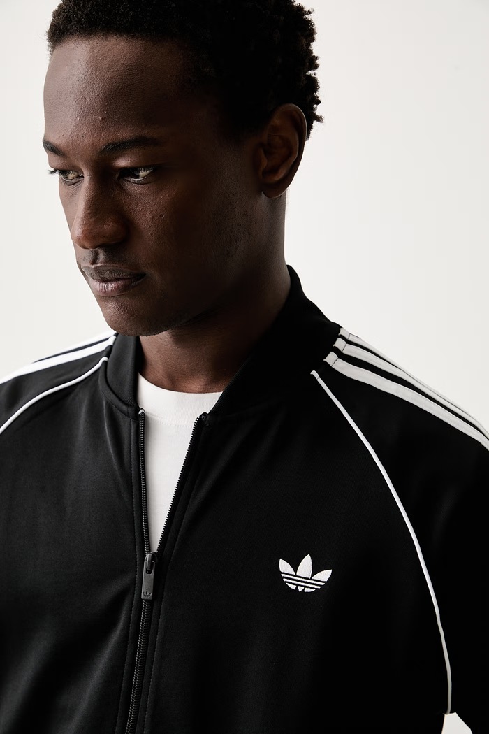 adidas Originals cipzáras melegítőfelső férfi fekete KE3512
