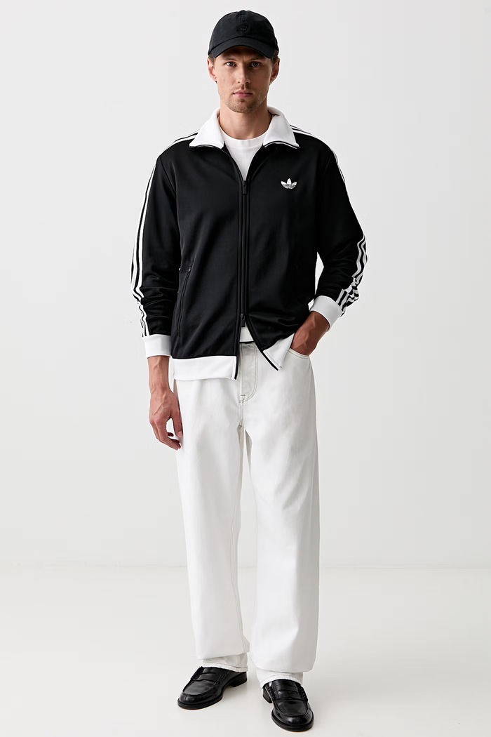 adidas Originals dukserica na zakopčavanje za muškarce Beckenbauer KE3527 crna SS26