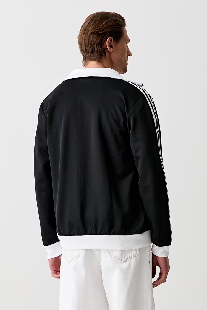 Odjeća adidas Originals dukserica na zakopčavanje za muškarce Beckenbauer KE3527 crna