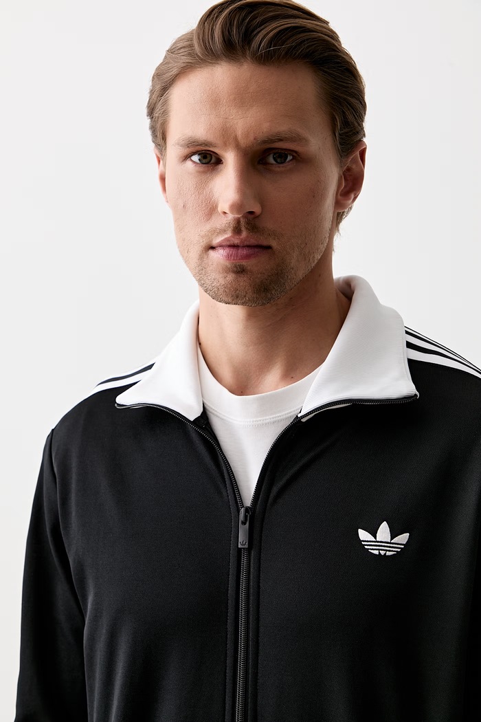 adidas Originals суичър с цип мъжки Beckenbauer черен KE3527