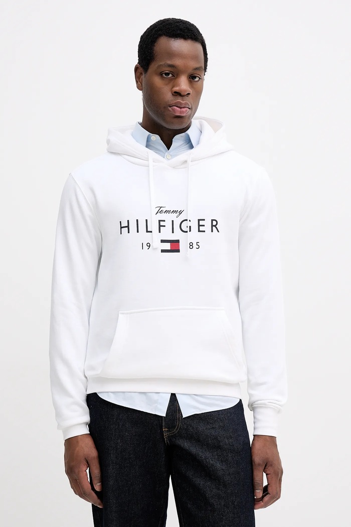 Tommy Hilfiger felső nyomtatásos fehér MW0MW41427