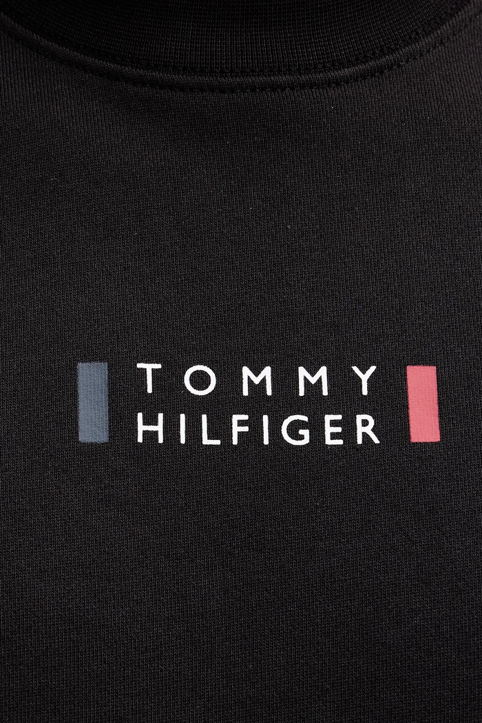 Βαμβακερή μπλούζα Tommy Hilfiger MW0MW41428 μαύρο