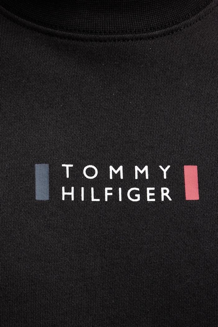 Βαμβακερή μπλούζα Tommy Hilfiger MW0MW41428 μαύρο