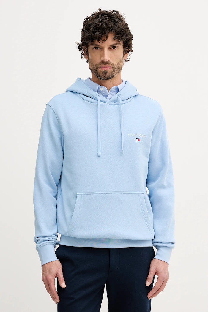 Μπλούζα Tommy Hilfiger με κουκούλα μπλε MW0MW41429