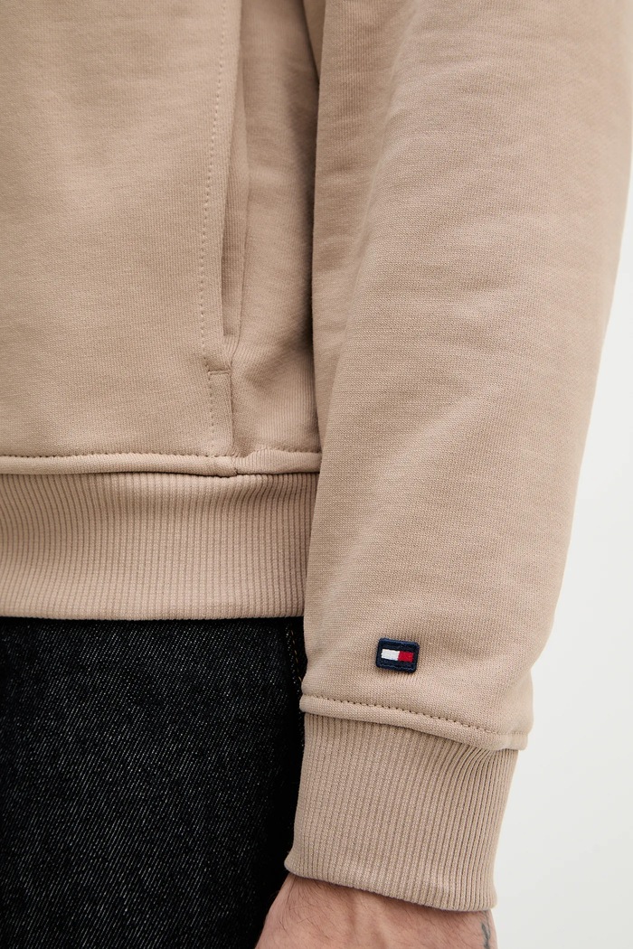 Tommy Hilfiger pamut melegítőfelső MW0MW41432 bézs