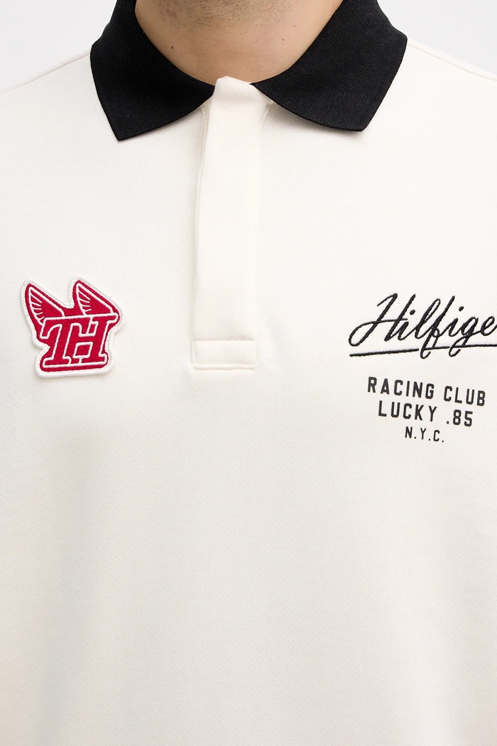 Tommy Hilfiger pamut melegítőfelső MW0MW41957 bézs